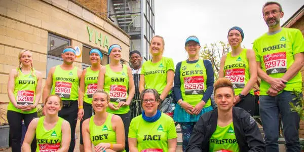 YHA runners at the London Marathon